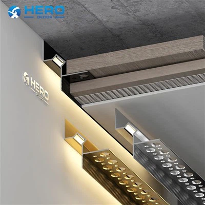 Aliuminio lubų šešėlių tarpo profilis